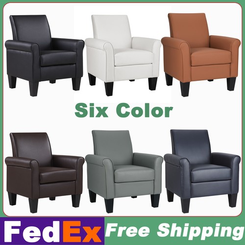 Faux leather accent armchair - accent,