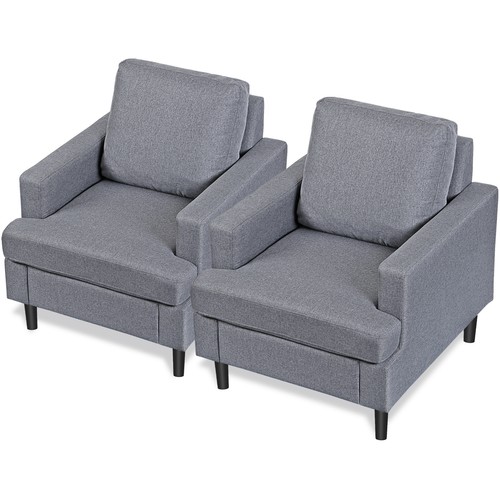 2pcs accent arm chair linen - accent,